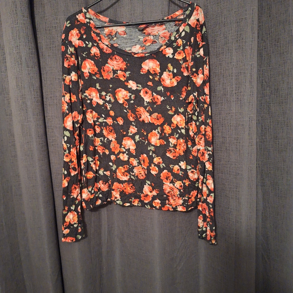 Elegant Floral Print Blouse (2X)